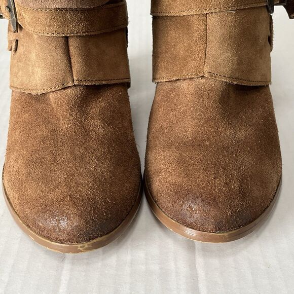 Naughty Monkey Womens Sz 10 Shoes Brown Suede Fringe Boho Western Fashion Boots - Picture 5 of 14